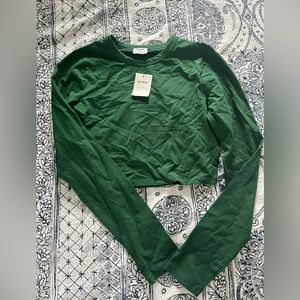 Green cropped Long sleeve size M never worn